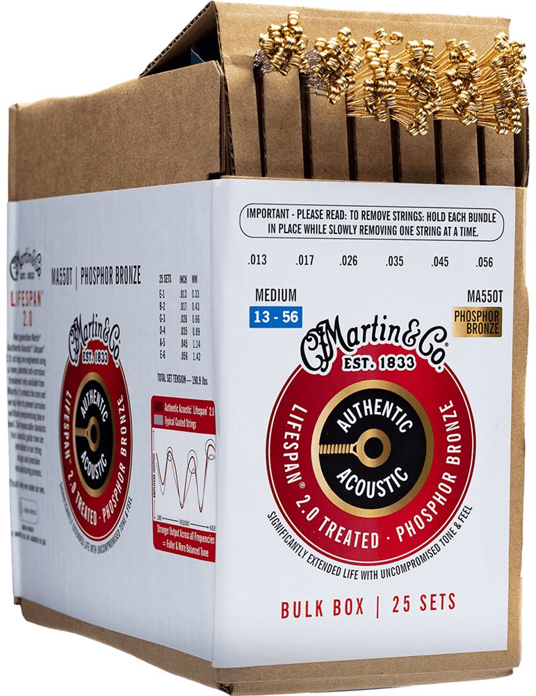 BULK BOX - 25 JUEGOS MA535T P.BRONZE LIFESPAN / .013 .056