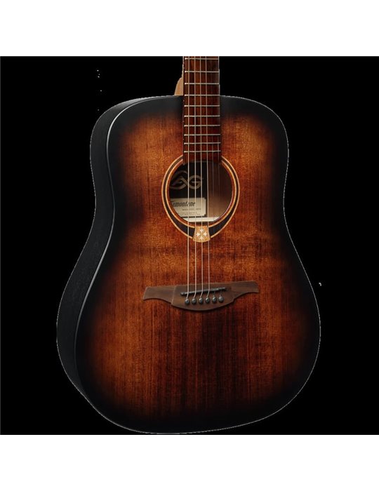GUITARRA ACÚSTICA LÂG DREADNOUGHT TRAMONTANE 70 - BLACK & BROWN