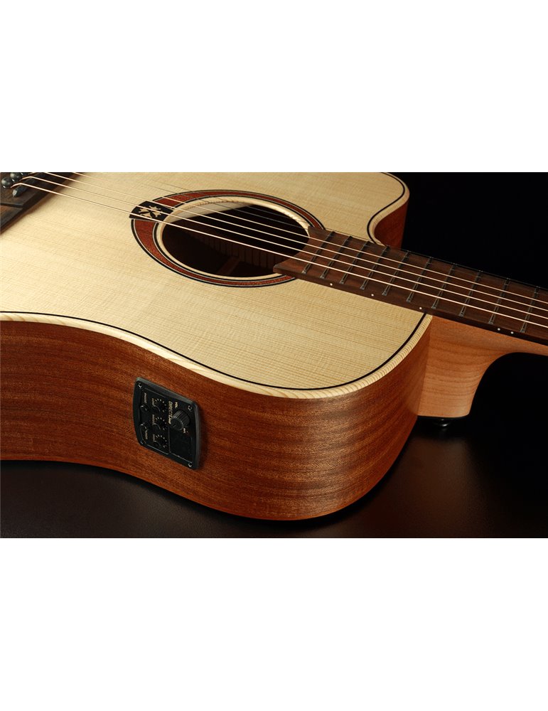 GUITARRA ELECTRO-ACUSTICA LAG DREADNOUGHT CUTAWAY NATURAL ZURDOS