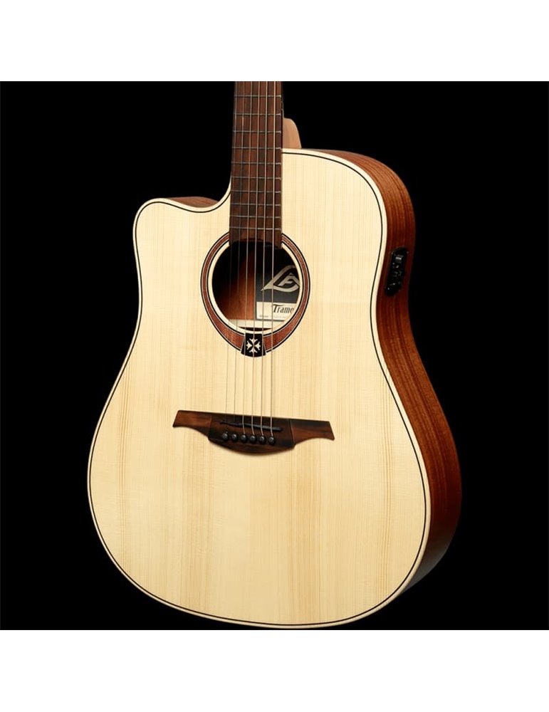 GUITARRA ELECTRO-ACUSTICA LAG DREADNOUGHT CUTAWAY NATURAL ZURDOS