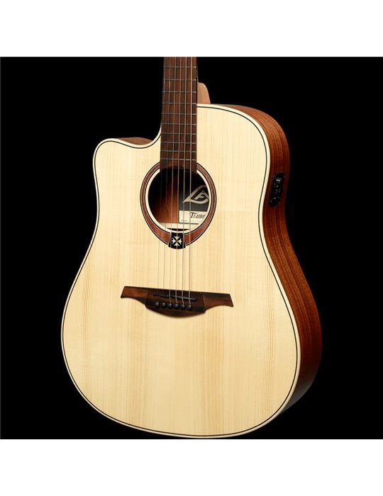 GUITARRA ELECTRO-ACUSTICA LAG DREADNOUGHT CUTAWAY NATURAL ZURDOS