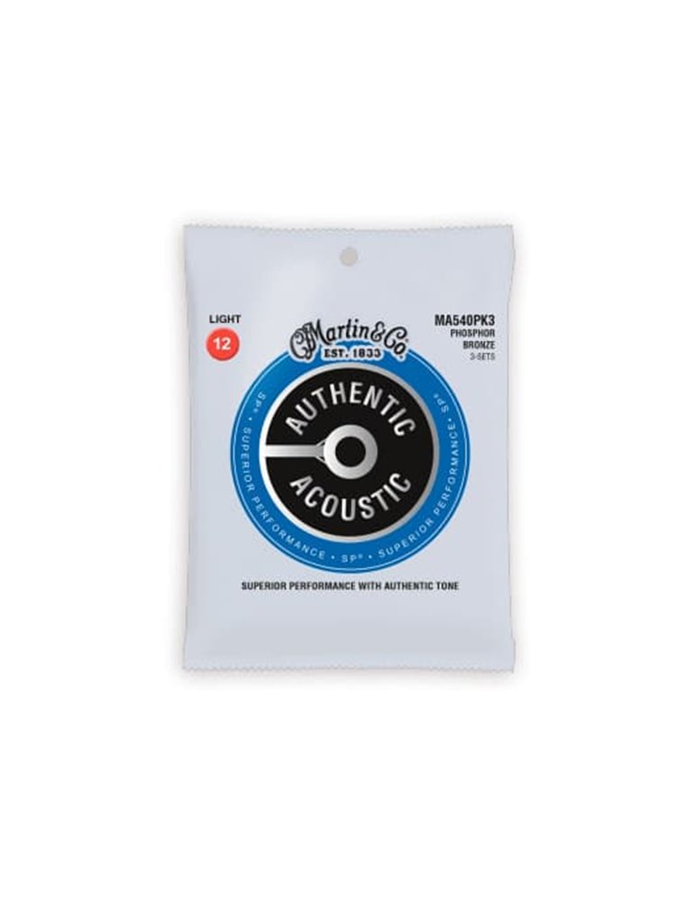 JUEGO ACÚSTICA AUTHENTIC SP PHOSPHOR BRONZE 92/8 LIGHT 12-54 (PACK 3)