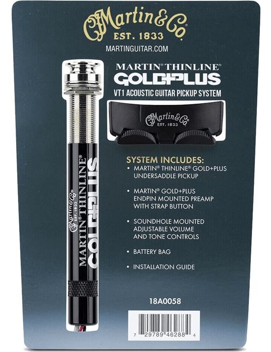 PREAMPLIFICADOR ACÚSTICA MARTIN GOLD PLUS VTI - Incluye Pastilla