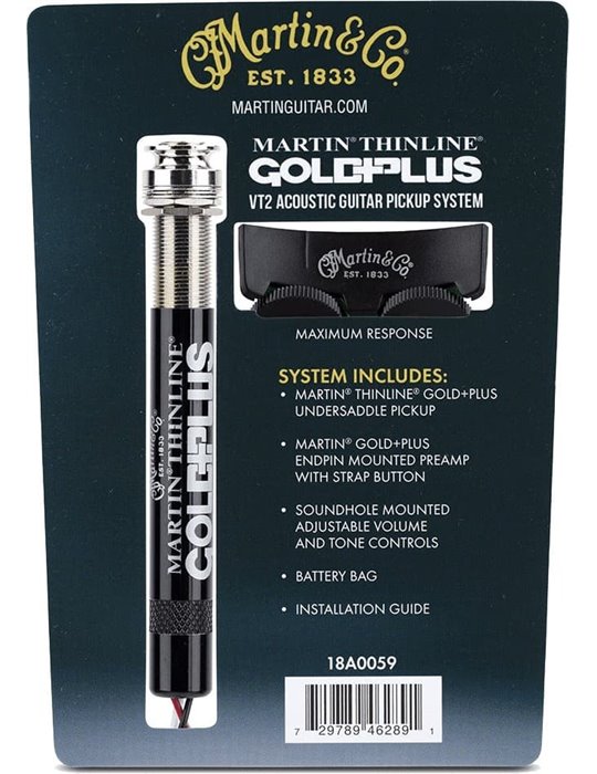 PREAMPLIFICADOR ACÚSTICA MARTIN NATURAL GOLD - Incluye Pastilla