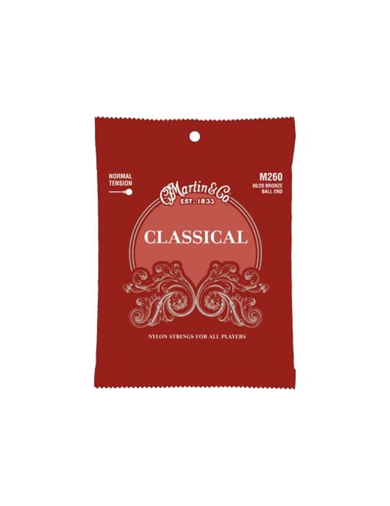 JUEGO NYLON CLASSICAL CLEAR & SILVER (Ball End) TENSIÓN NORMAL 28-43