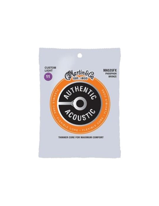 JUEGO ACÚSTICA AUTHENTIC SP FLEXIBLE PHOSPHOR/BZ 92/8 LIGHT 11-52