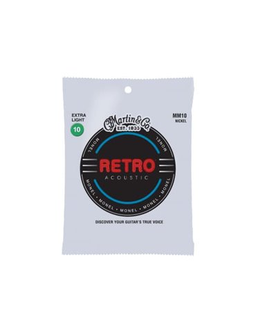JUEGO ACÚSTICA RETRO MONEL EXTRA LIGHT .010