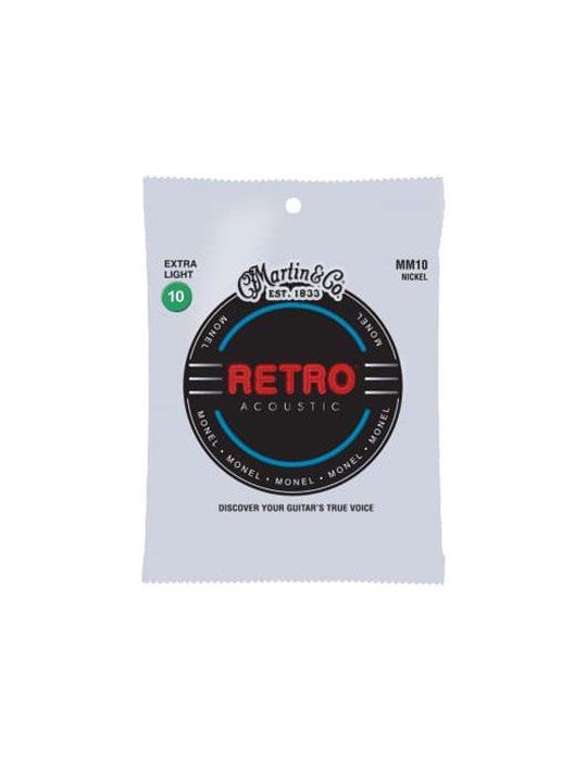 JUEGO ACÚSTICA RETRO MONEL EXTRA LIGHT .010