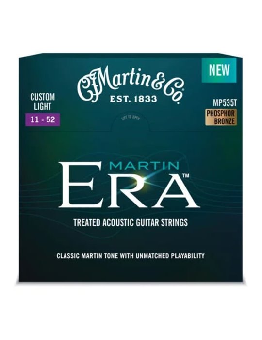 JUEGO ACÚSTICA MARTIN ERA? TREATED 92/8 PHOSPHOR BZ. CUSTOM LIGHT 11-52