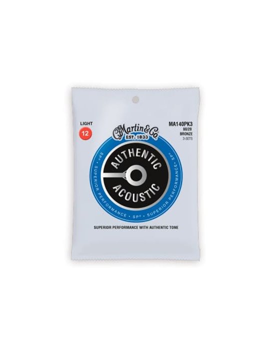 JUEGO ACÚSTICA AUTHENTIC SP BRONZE 80/20 LIGHT 12-54 (PACK 3)