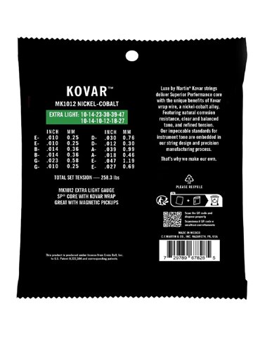 JUEGO ACÚSTICA LUXE KOVAR SP CORE EXTRA LIGHT (12St) 10-47 2