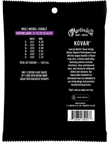 JUEGO ACÚSTICA LUXE KOVAR SP CORE CUSTOM LIGHT 11-52 2