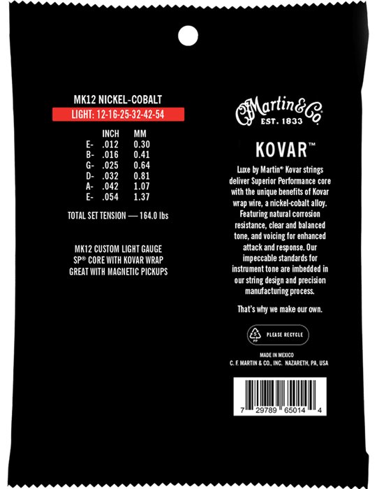 JUEGO ACÚSTICA LUXE KOVAR SP CORE LIGHT 12-54