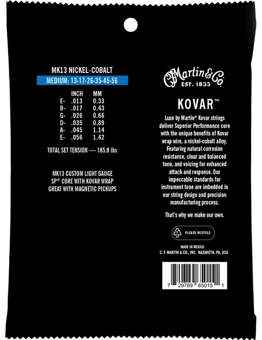 JUEGO ACÚSTICA LUXE KOVAR SP CORE MEDIUM 13-56