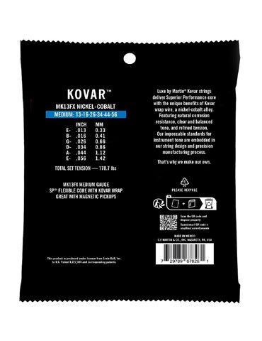 JUEGO ACÚSTICA LUXE KOVAR SP FLEXIBLE CORE MEDIUM 13-56 2