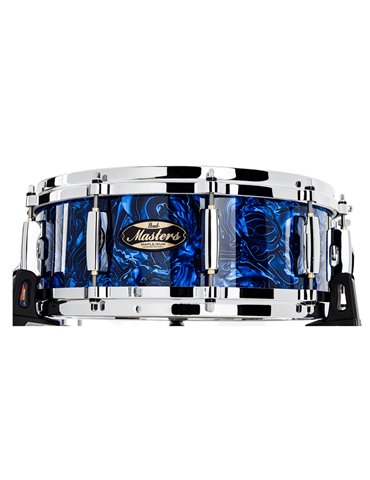 CAJA 14 x 6.5" MASTER MAPLE GUM - CUSTOM BLUE ABALONE