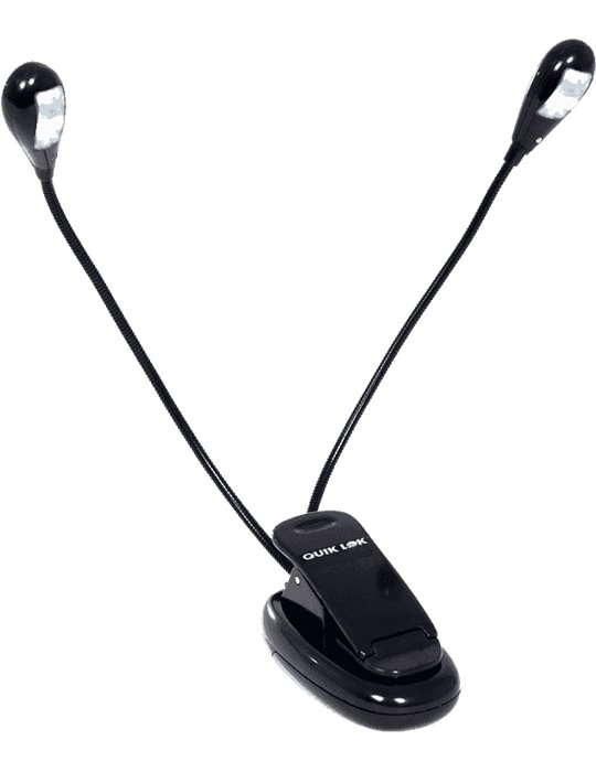 LÁMPARA ATRIL DUAL FLEX CON PINZA - 4 LED´s