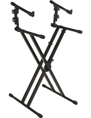 SOPORTE TECLADO QL642 FORMATO "X" 2 NIVELES / DOBLE PERFIL