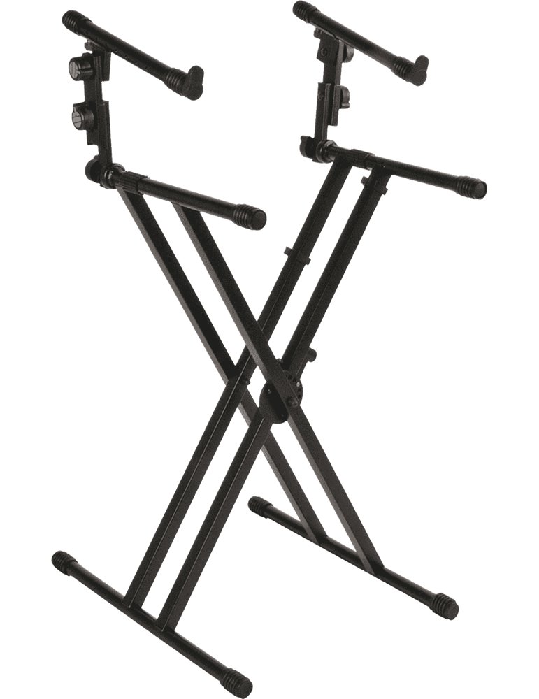 SOPORTE TECLADO QL642 FORMATO "X" 2 NIVELES / DOBLE PERFIL