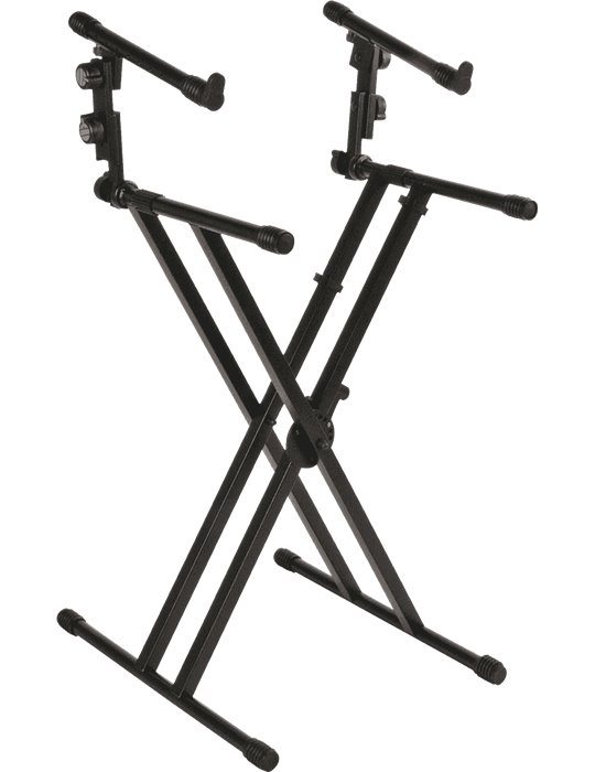 SOPORTE TECLADO QL642 FORMATO "X" 2 NIVELES / DOBLE PERFIL