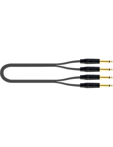 CABLE AUDIO PVC JACK MONO(x2)-JACK MONO(x2) SS - 2 m