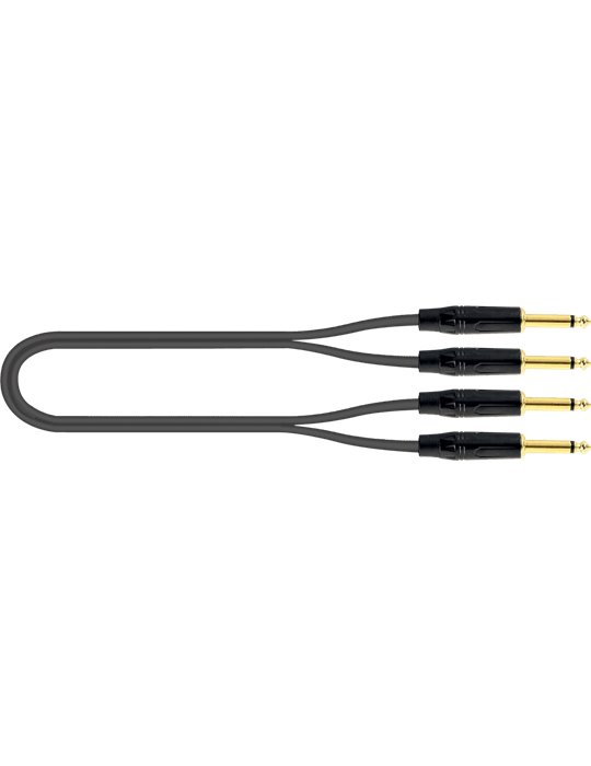 CABLE AUDIO PVC JACK MONO(x2)-JACK MONO(x2) SS - 2 m