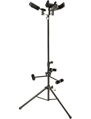 SOPORTE GUITARRA/BAJO TRIPLE UNIVERSAL CON AUTOBLOQUEO DE SEGURIDAD