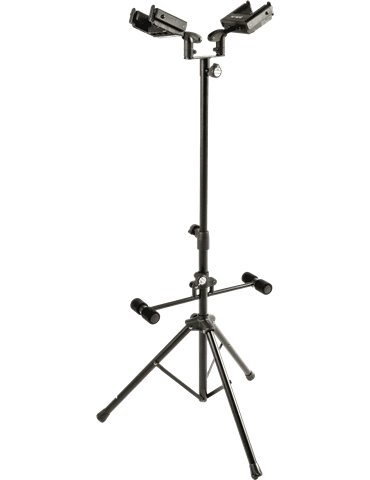 SOPORTE GUITARRA/BAJO DUAL UNIVERSAL CON AUTOBLOQUEO DE SEGURIDAD