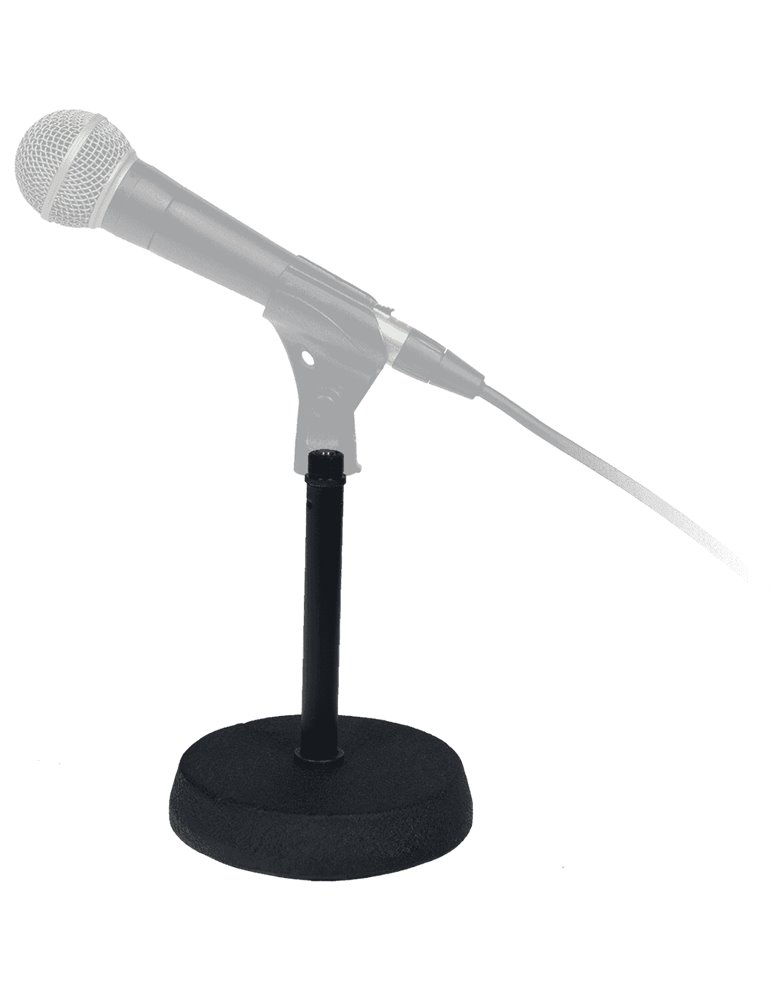 BASE PESADA CON PALO RECTO PARA MICRÓFONO