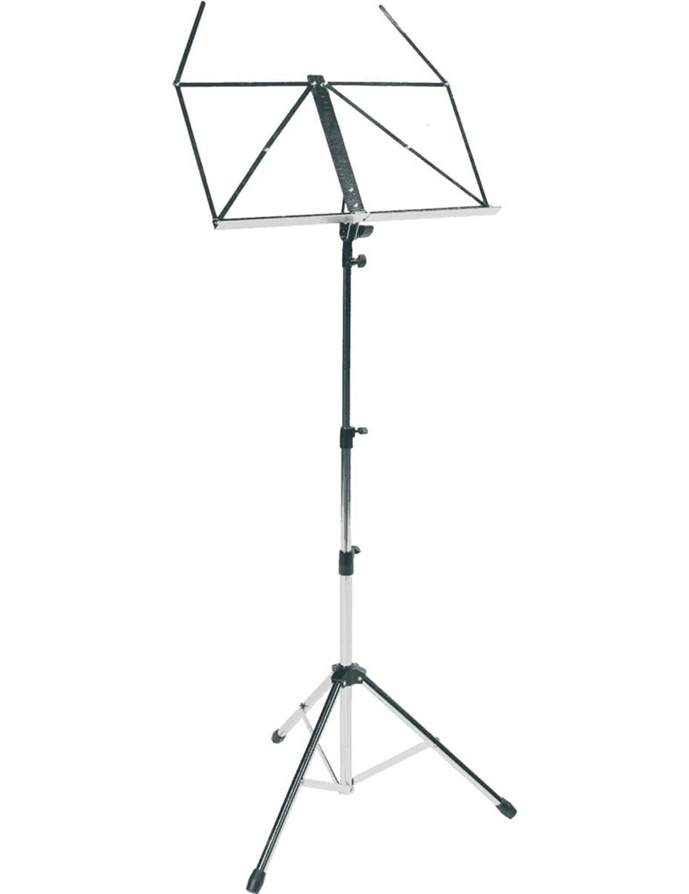 Atril con soporte de pie. Base metálica. Color negro