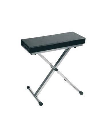 Banco para teclado. Partes metálicas de titanio. Soporta un peso máximo de 80 kg