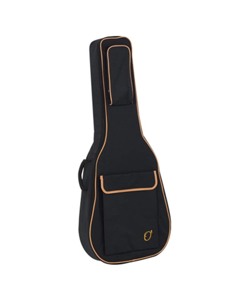 Funda Guitarra Acustica 20mm Pe Ref. 47 Mochila Sin Logo 6909-037 037 - Negro naranja