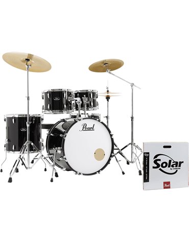KIT ROADSHOW PLUS 2216B/1008T/1209T/1616F+1455S Herrajes, Sillín & 3 Platos Solar - Jet Black