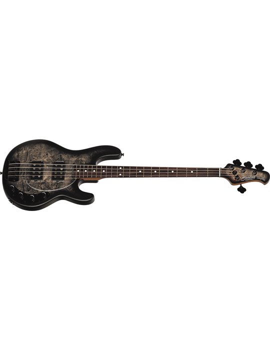 BAJO ELÉCTRICO STINGRAY RAY34 POPLAR BURL HH RM/R -Trans Black Satin