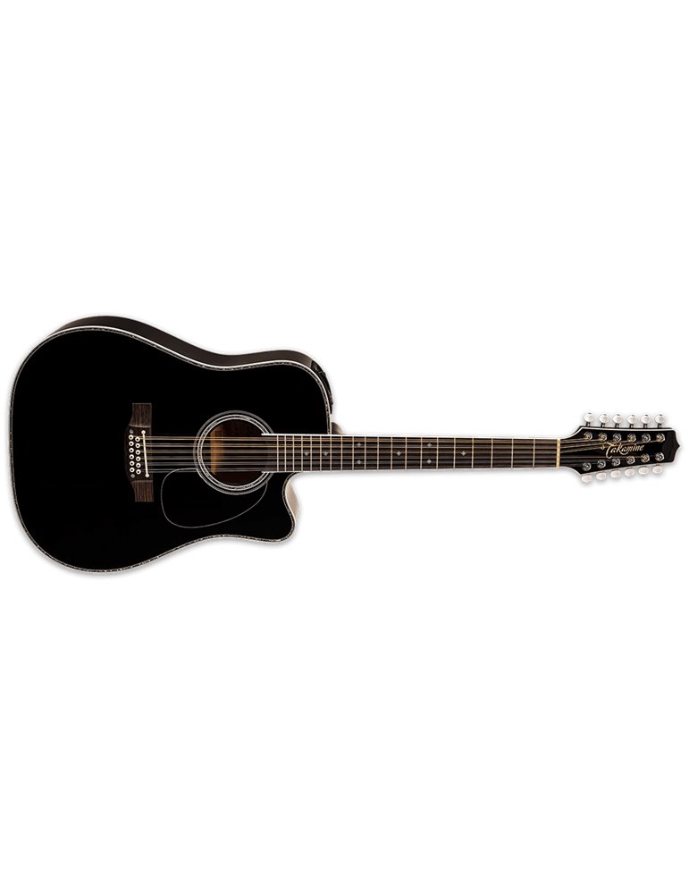 GUITARRA TAKAMINE EF381DX  E/A DREADNOUGHT CUTWAY 12 CUERDAS - NEGRA