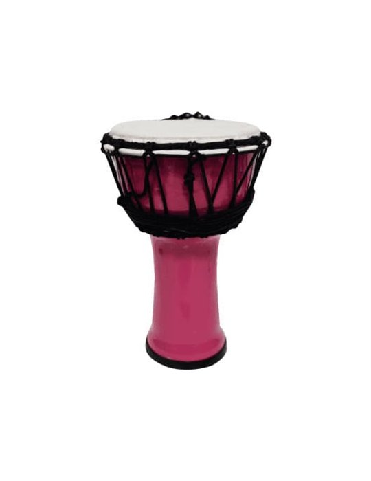 Djembe de 7? construído con PVC. Plastico de color rosa fluorescente