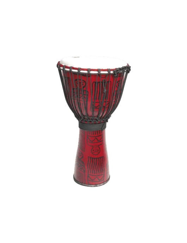 Djembe de 9,5?. Tonos rojos. Construído en PVC