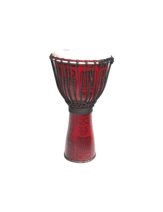 Djembe de 9,5?. Tonos rojos. Construído en PVC