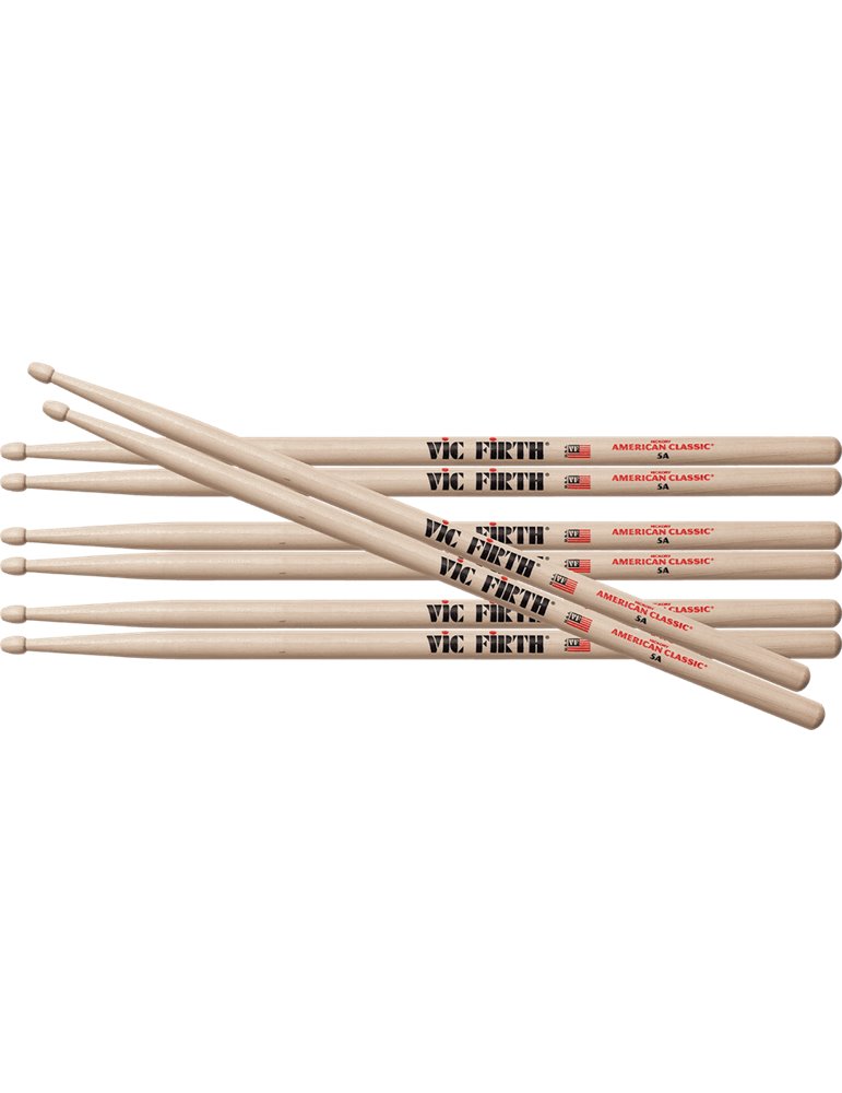 BAQUETAS VF AMERICAN CLASSIC® 5A (PACK 3 +1)