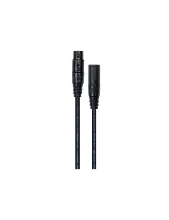 Cable de 3 metros de longitud. XLR macho a XLR hembra