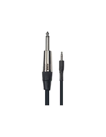 Cable de 3 metros de longitud. Mini jack stereo macho a jack mono macho