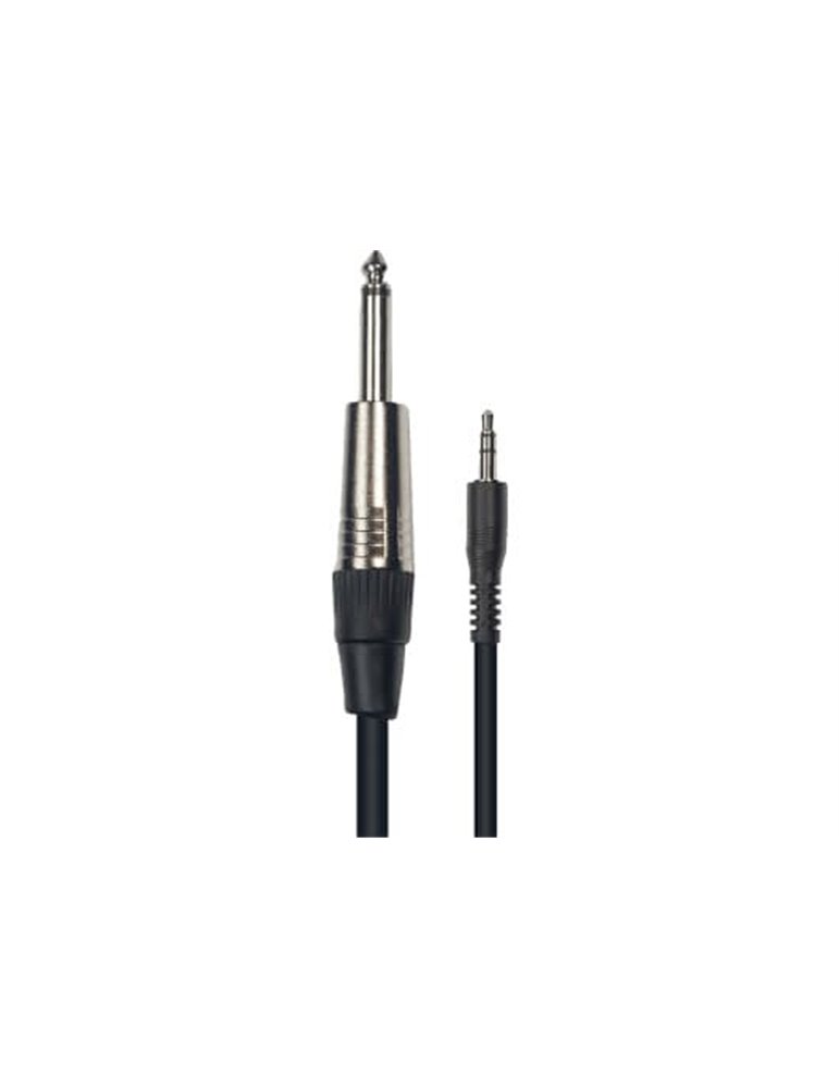 Cable de 3 metros de longitud. Mini jack stereo macho a jack mono macho