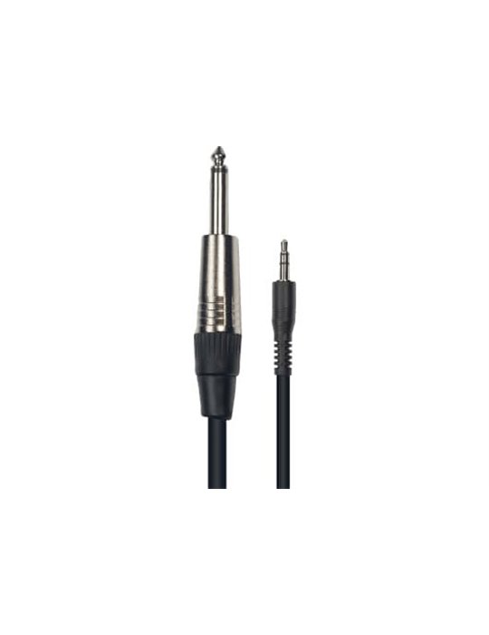 Cable de 3 metros de longitud. Mini jack stereo macho a jack mono macho