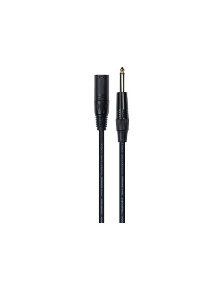 Cable de 5 metros de longitud. Jack mono macho a XLR macho
