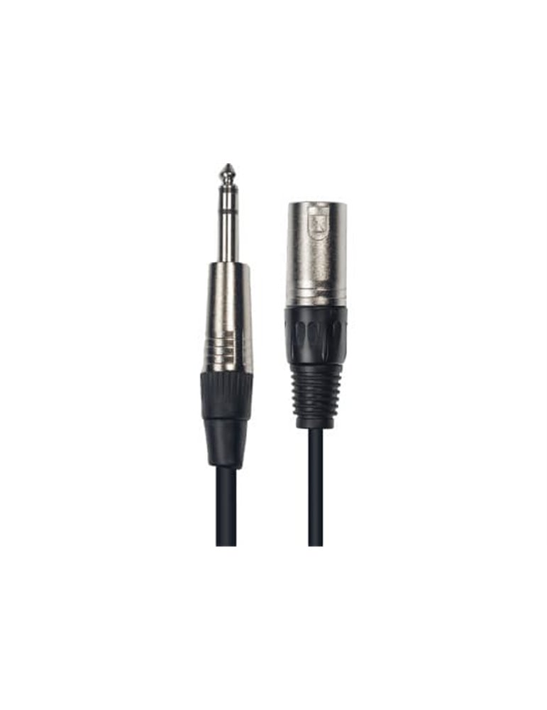 Cable de 1 metro de largo. Jack stereo macho a XLR macho