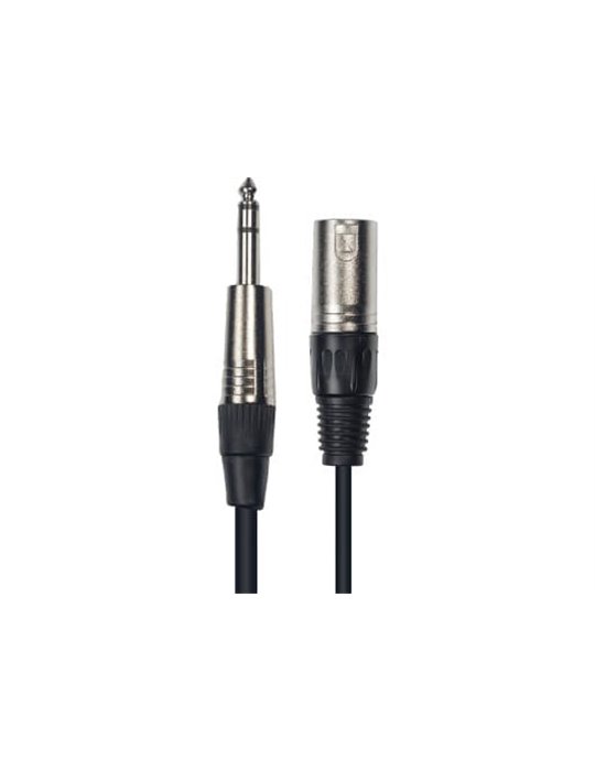 Cable de 1 metro de largo. Jack stereo macho a XLR macho
