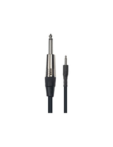 Cable de 3 metros de longitud. Mini jack mono macho a jack mono macho