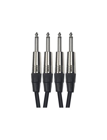 Cable de 3 metros de longitud. 2 jacks mono macho a 2 jacks mono macho