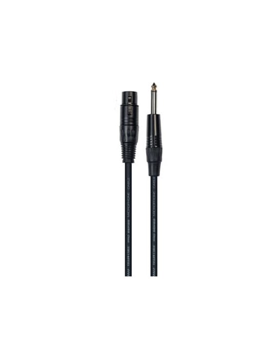 Cable de 1 metro de largo. Jack mono macho a XLR hembra