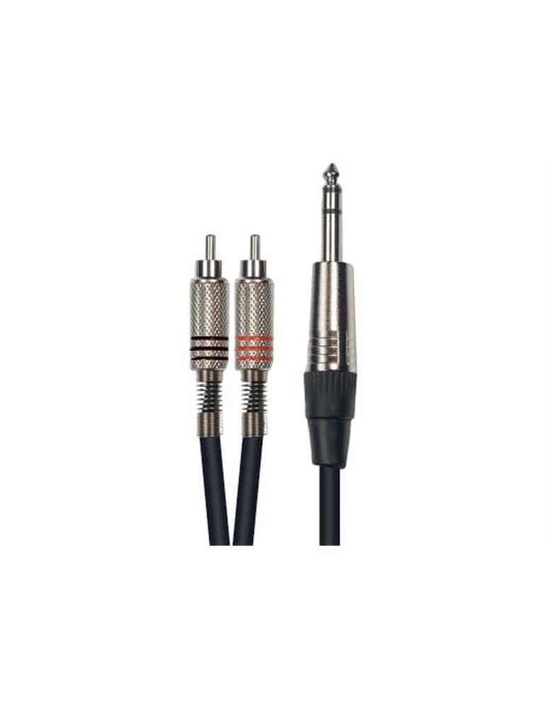 Cable de 3 metros de largo. 2 RCA macho a jack macho stereo